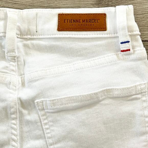 Etienne Marcel White High Rise Red Ankle Zipper Skinny Jeans Size 26 NWT $245 - Picture 9 of 12